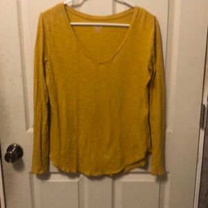 Old Navy: Everywear long sleeve tee, Size: Medium, Color: Warm Yellow